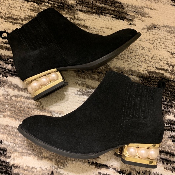 jeffrey campbell black suede booties